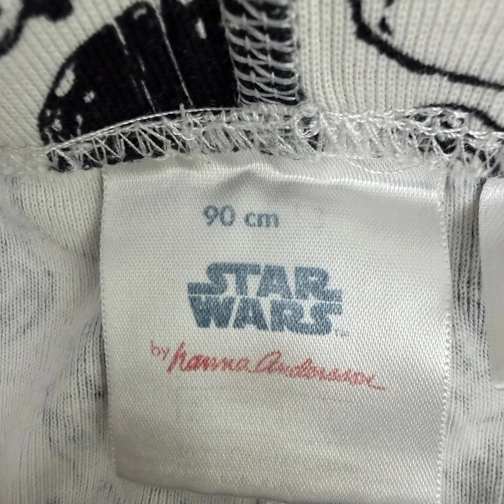Hanna Andersson Star Wars Pajama Set Toddler 90 2T 3T White Darth Vader 42499